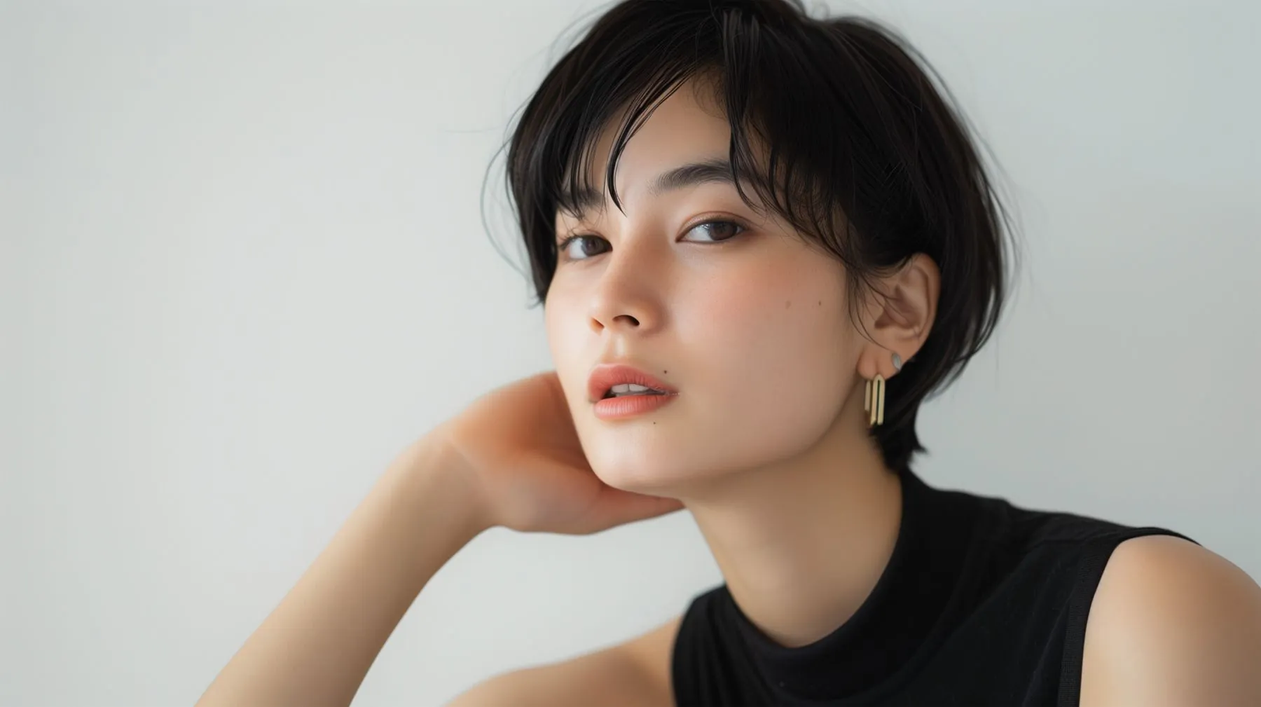 ショートヘアの女性